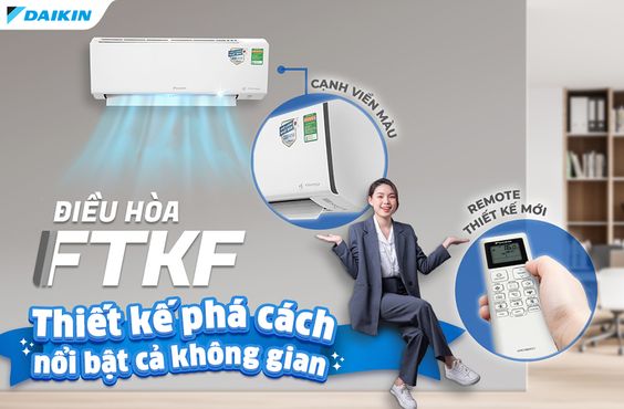 Máy lạnh Daikin Inverter 2 HP (18100 BTU) FTKF50XVMV với thiết kế trang nhã